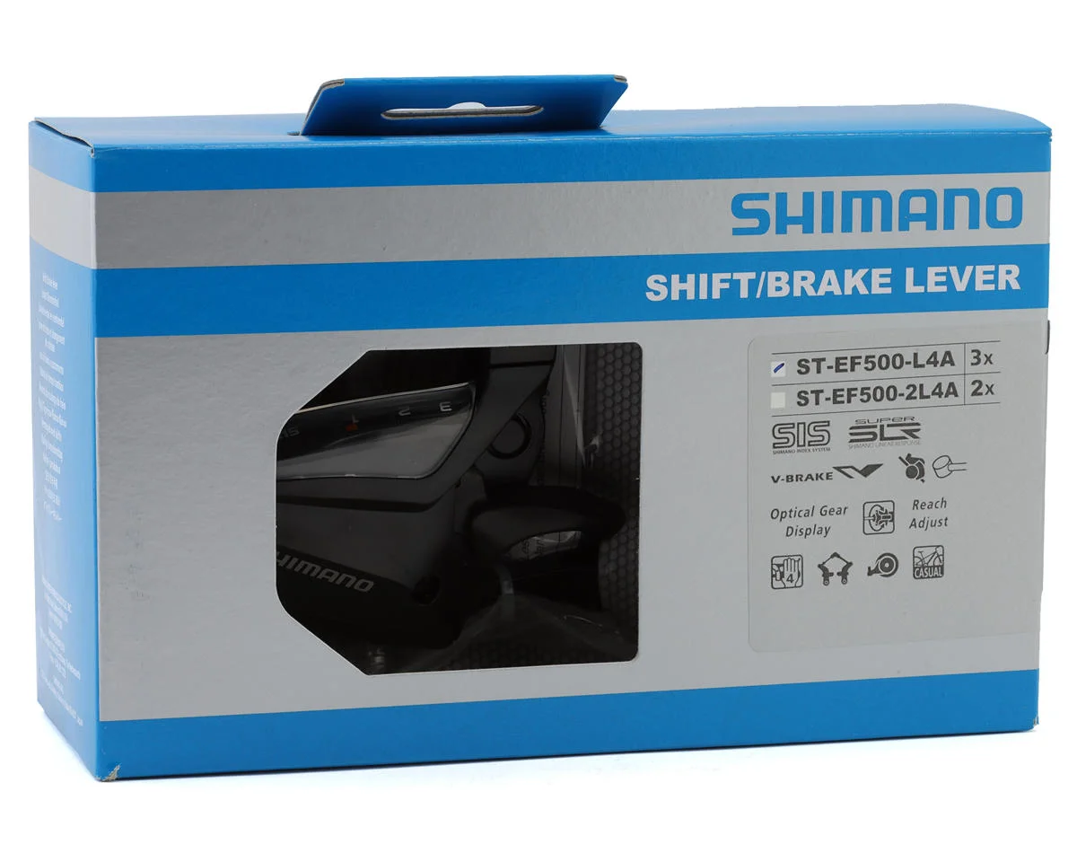 Shimano ST-EF500 Brake/Shift Levers (Black) (Left) (4 Finger) (3x) - view 2